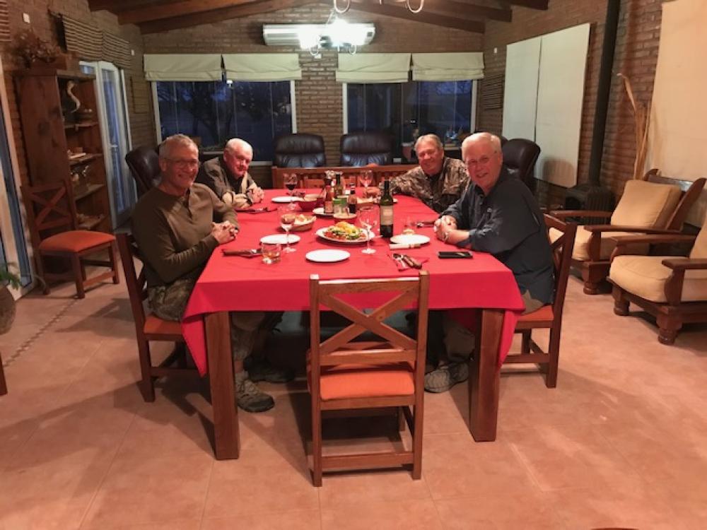 wings duck hunters around table for meal in estancia la emilia lodge argentina wings duck hunters around table for meal in estancia la emilia lodge argentina