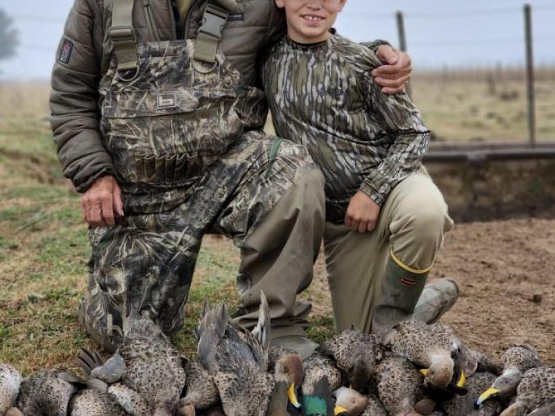 Fraser Almond of Camden, SC & grandson, Seth Almond with first days hunting results in Argentina.  Seth says his granddad got a couple of them!