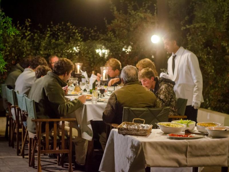 wings argentina lodge exterior dinner party