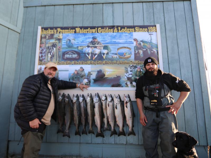 wings alaska two hunters and trophy wall