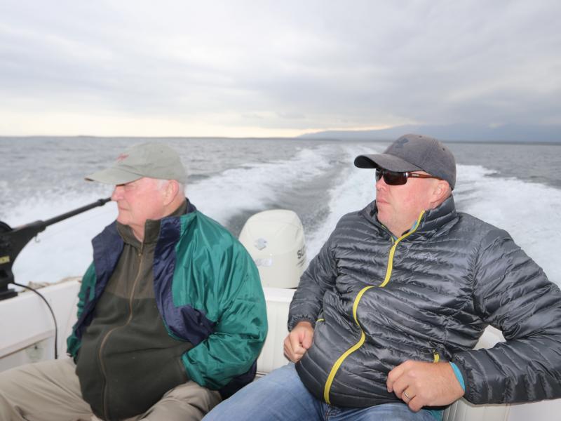 wings alaska two hunters in boat